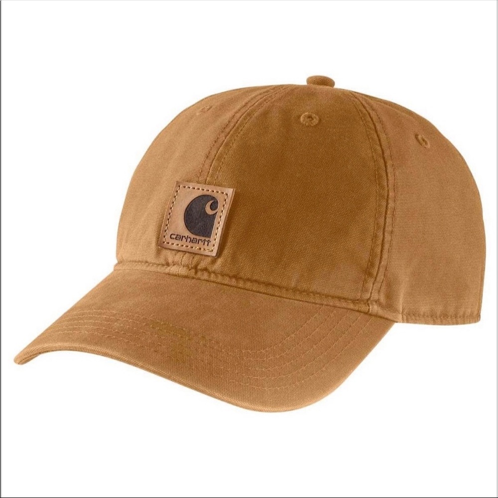 BNWT Carhartt WIP Brown Cotton Canvas Patch 5-Panel Cap